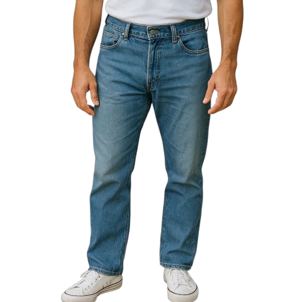 Vintage Rustler Gold Heavyweight Denim Jeans - Made in USA, Classic Light Wash
